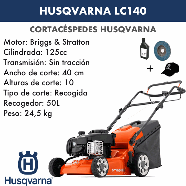 Cortacesped Husqvarna LC140 125 CC