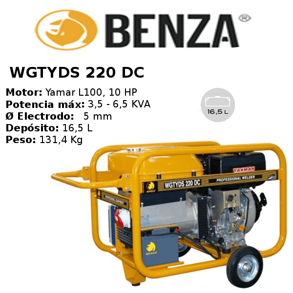 Motosoldadora BENZA WGTYDS 220 DC YANMAR Diesel A/E