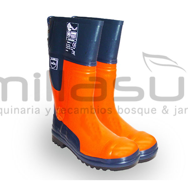 Rubber anti-cut safety boots
