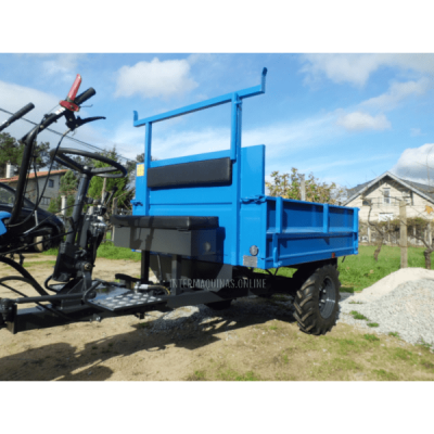 Trailer walking tractor with hydraulic swingarm blue