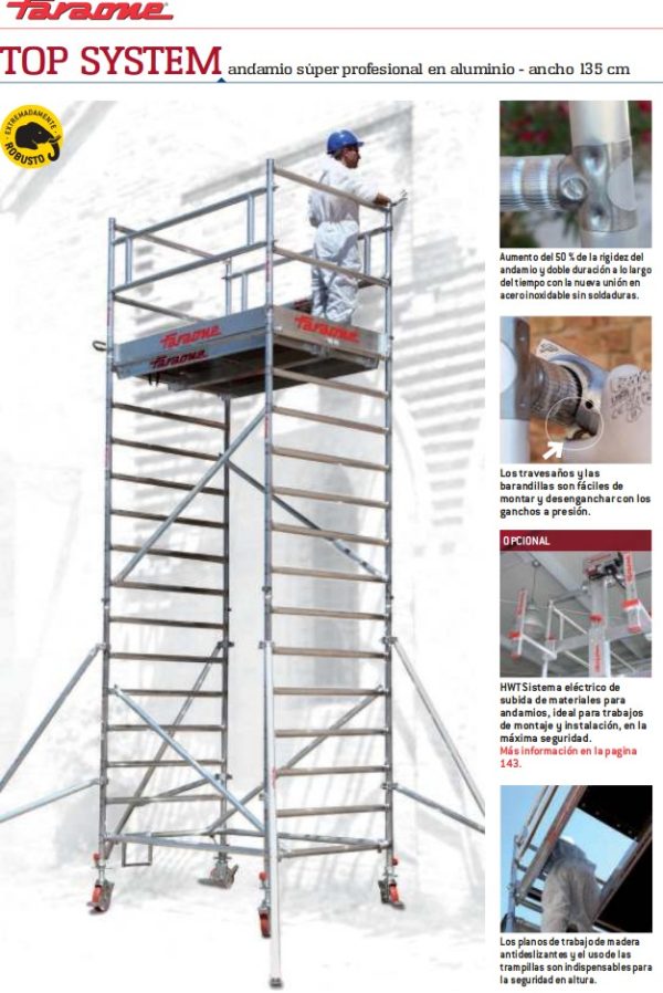 Aluminum scaffolding Faraone TOP SYSTEM D 135x180cm 480KG max
