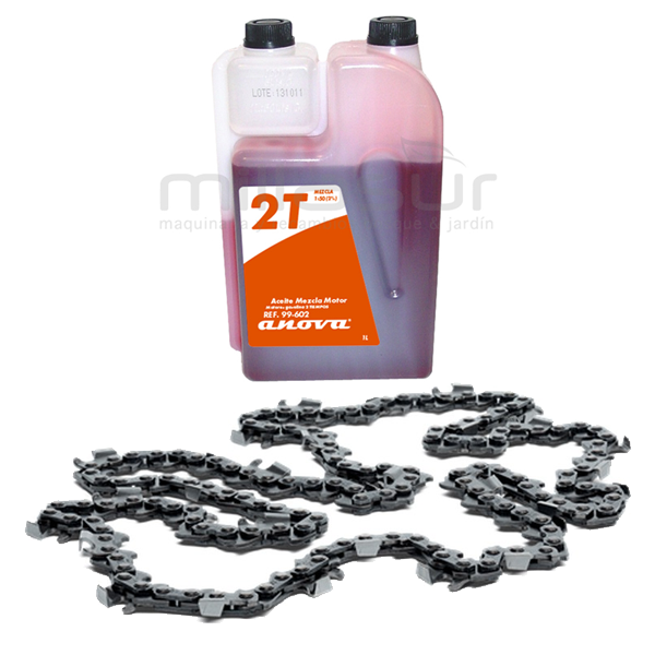 Chain and oil for chainsaw