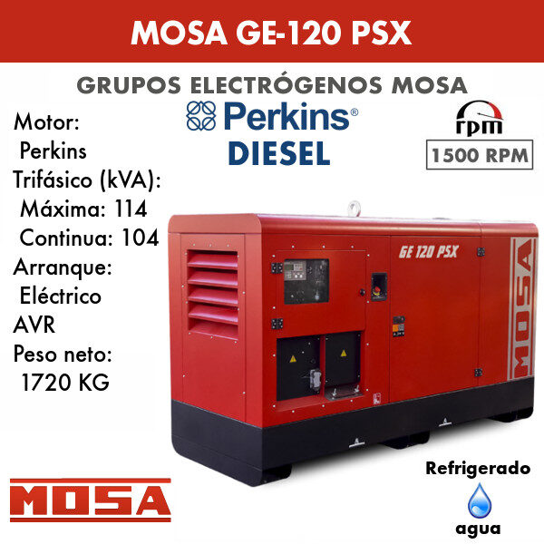 Groupe électrogène Mosa GE-120 PSX 125 KVA