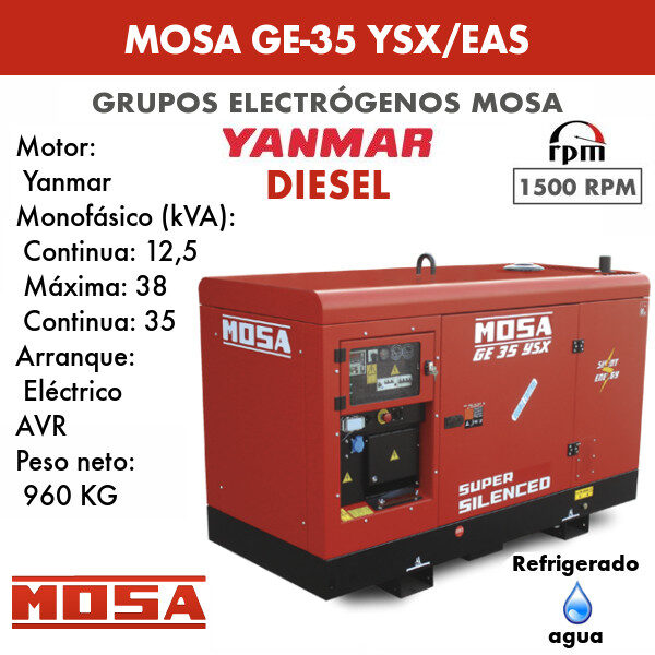 Stromerzeuger Mosa GE-35 YSX / EAS 35 KVA