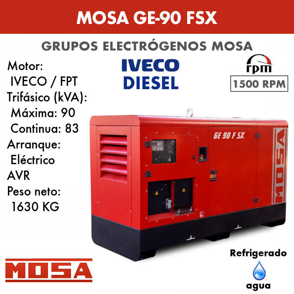 Stromerzeuger Mosa GE-90 FSX 83 KVA