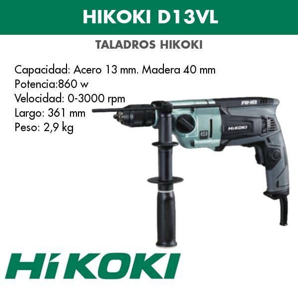 Electric Drill Hikoki D13VL 860w