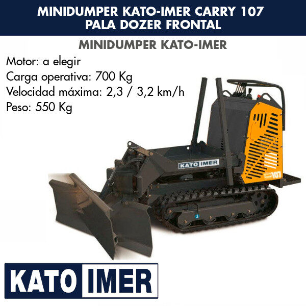Minidumper Kato-Imer CARRY 107 Front dozer