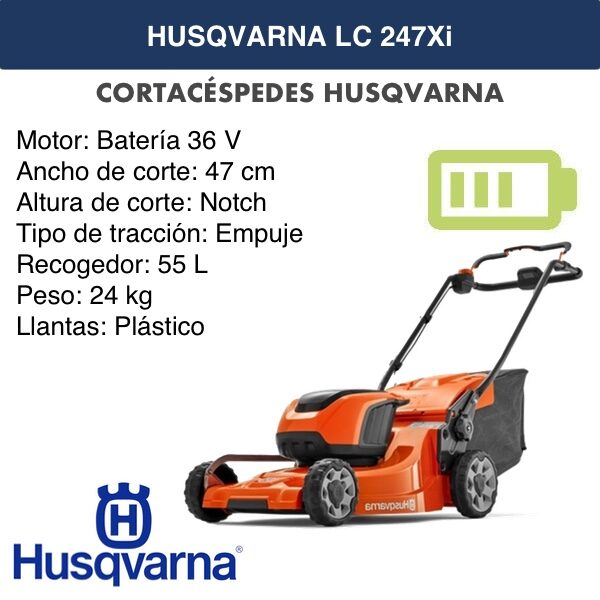 Cortacesped Husqvarna LC247Xi 36 V