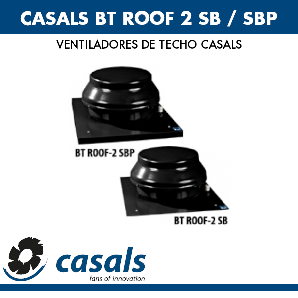 Ventilador de techo Casals BT ROOF 2 SB y SBP