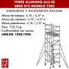 Torres móviles de aluminio Dacame ALU-50 Serie 075 Modelo 7503