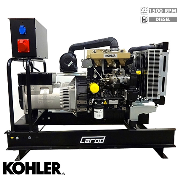 Carod CMK-16L Single Phase Electric Generator with Kohler KDI-1903 Diesel engine