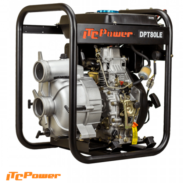 Diesel Motor Pump (Charged Water) ITCPower DPT80LE 6 HP, 600L / min, max. 26 m.
