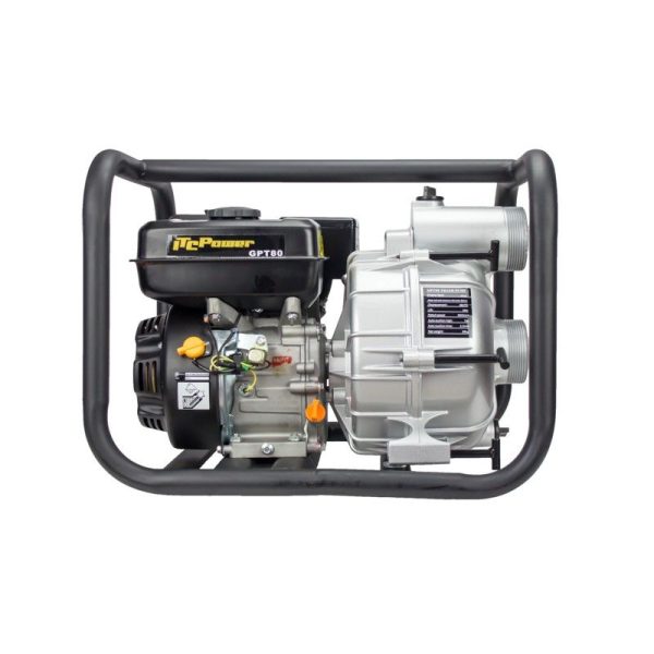 ITCPower Benzinmotor Pumpe geladen oder Schmutzwasser GTP80