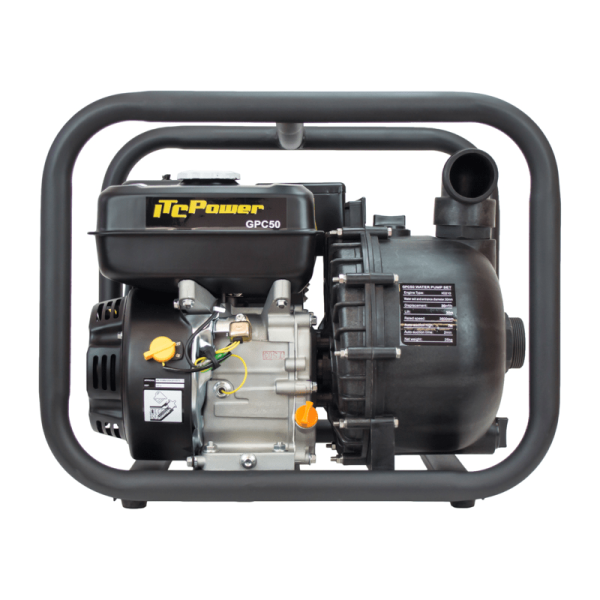 ITCPower गैसोलीन मोटर पंप GPC50 संक्षारक तरल पदार्थ, 7,0 HP, 500 L / मिनट, अधिकतम। 30 मी.