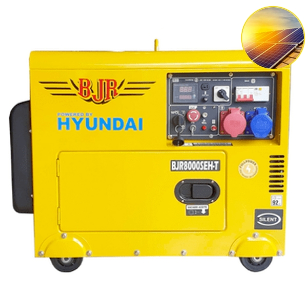 Generatore elettrico per pannelli solari BJR 8000SEHT motore Hyundai