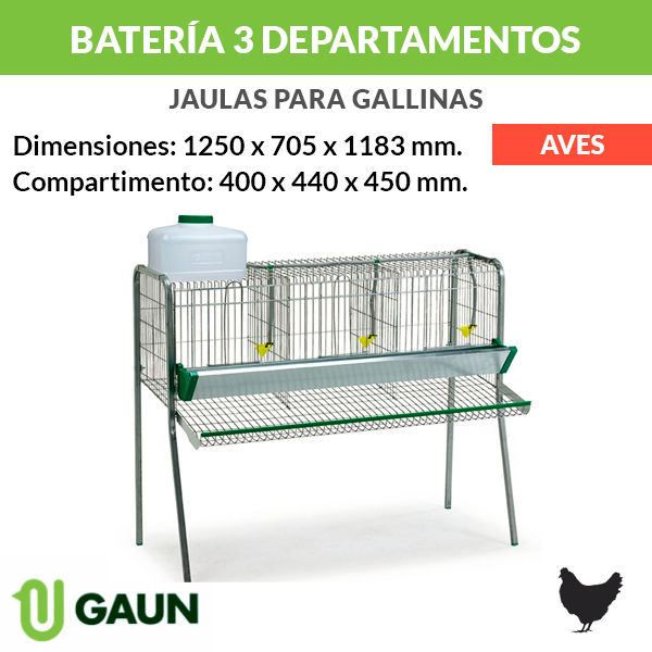 Battery for hens 3 departments