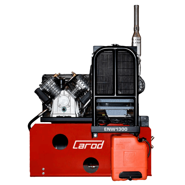 Compressore d'aria Carod ENW-1300/13 AE con motore diesel Kohler Lombardini