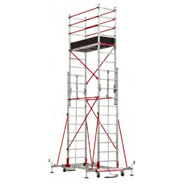 Kompak telescopic scaffolding