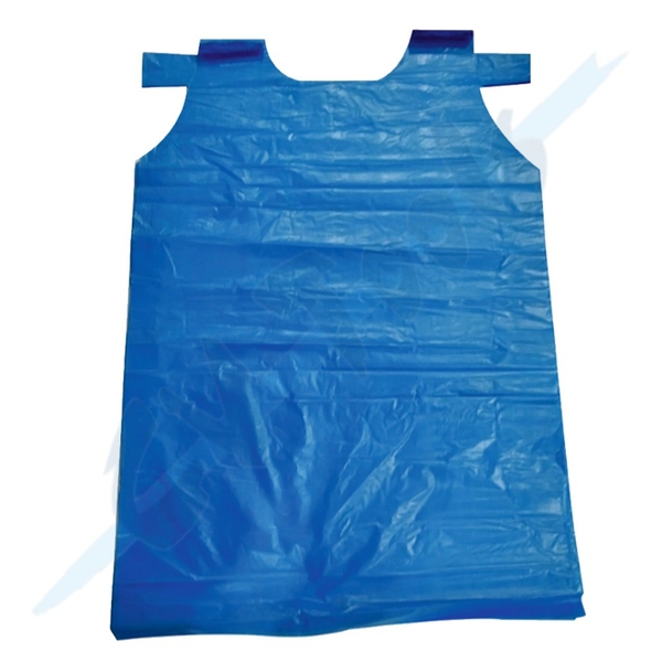 High density polyethylene blue disposable apron