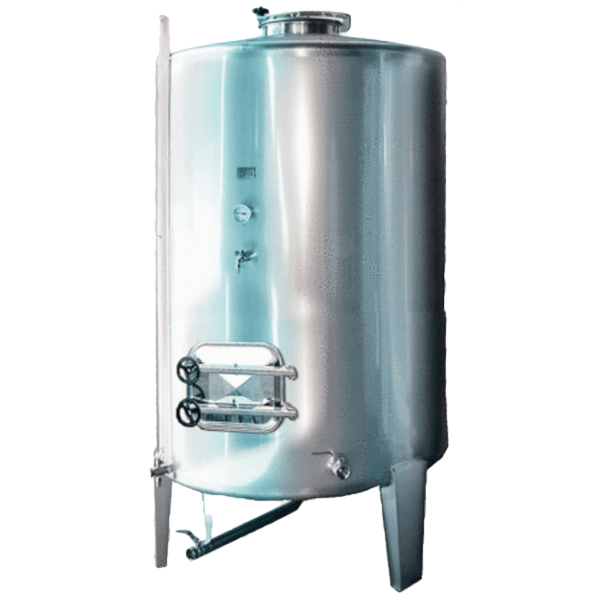 Stainless steel 304 closed wine tank with conical bottom