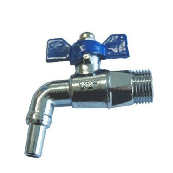 Nickel plated brass tap for wine tanks