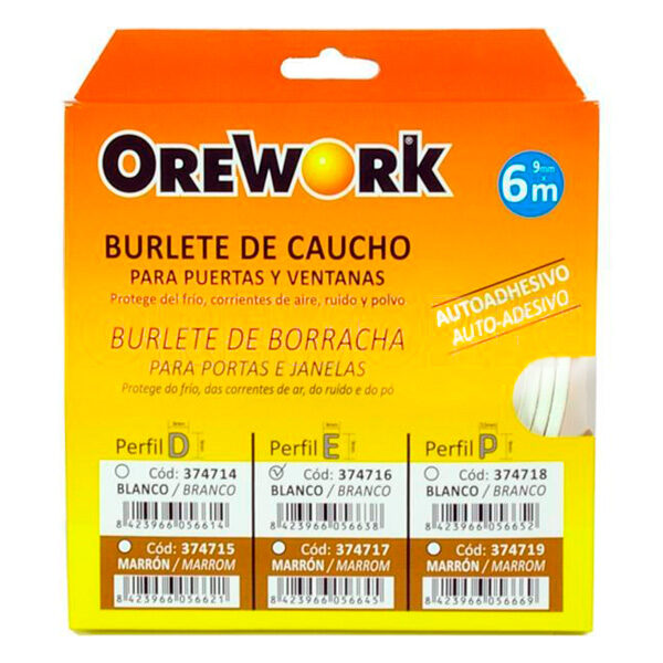 Burlete Caucho Orework 6 x 9mm
