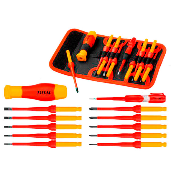 Set of 12 interchangeable screwdrivers for electricians Anova-Total THKISD1201