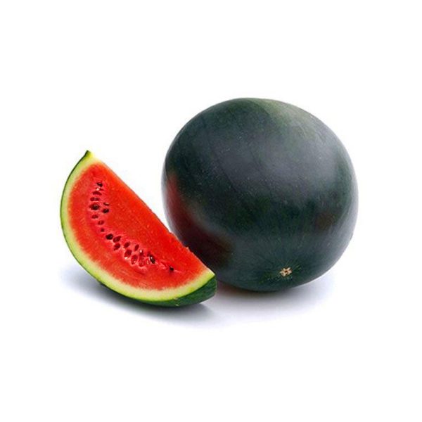 Round watermelon plant grafted with seeds (used to pollinate)