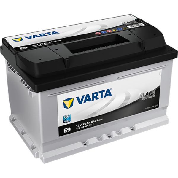 Batería para coche Varta Black Dynamic E9 70Ah 12V 640A