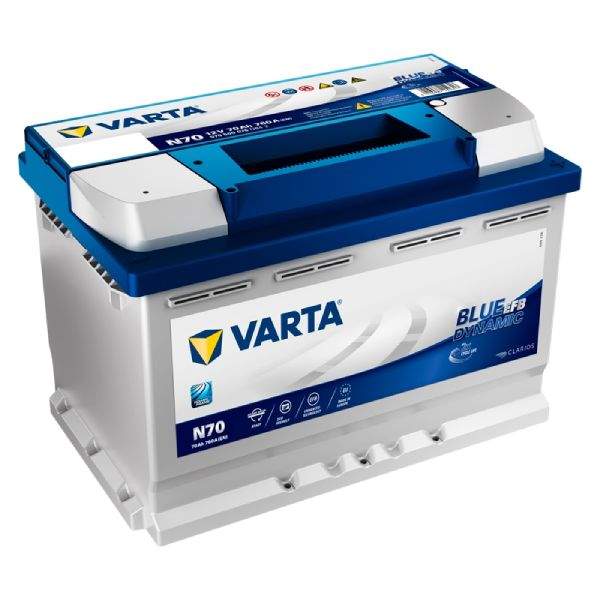 Batería para coche Varta Blue Dynamic EFB N70 70Ah 12V 760A