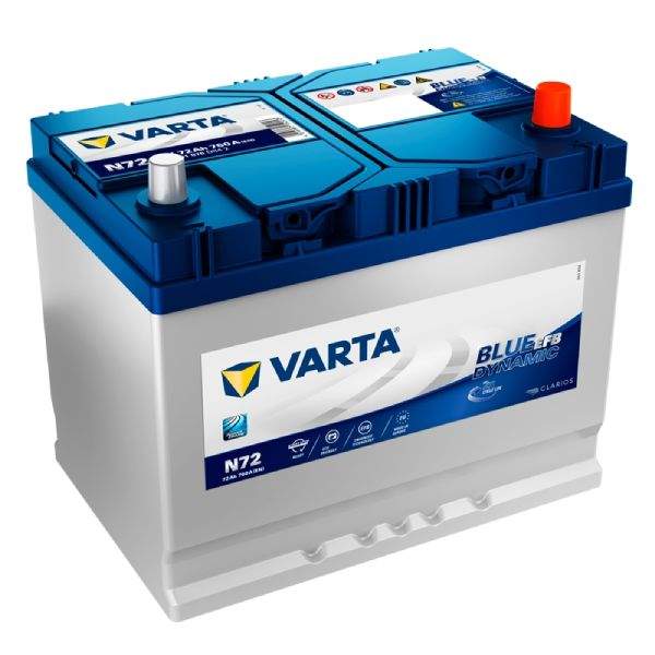 Batería para coche Varta Blue Dynamic EFB N72 72Ah 12V 760A