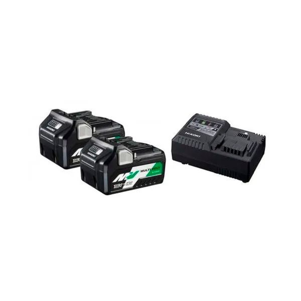 Pack of 2 Multivolt Batteries and Charger Hikoki UC18YSL3WEZ