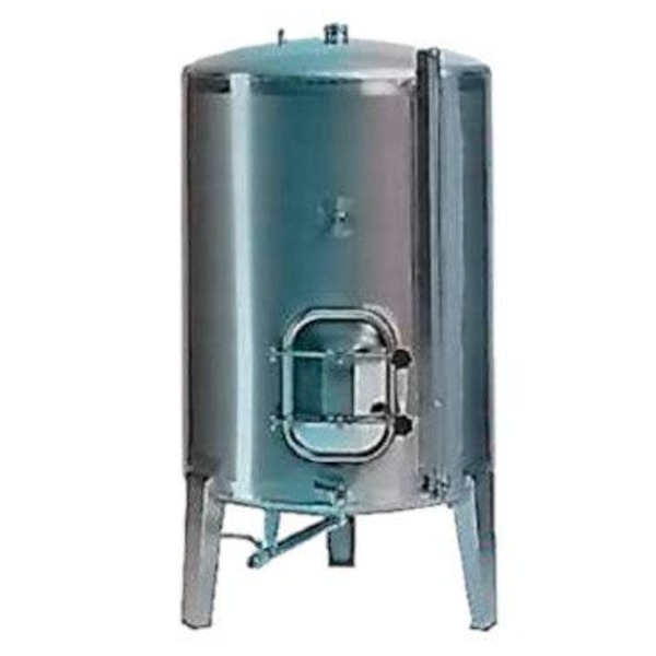 INOX 304 closed wine tank with lower door and external opening