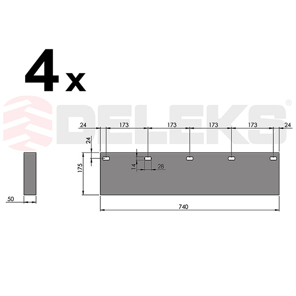Deleks SSH-04-3.0 Rubber Blade Set