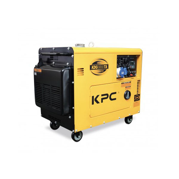 Gerador a diesel monofásico KPC KDG7500TA AVR 5000W à prova de som