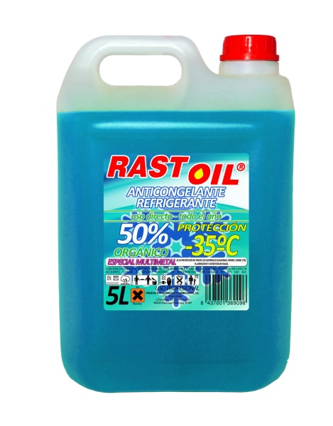 RASTOIL ANTIFREEZE 50% BLUE 5 Liter - Pack 4 units